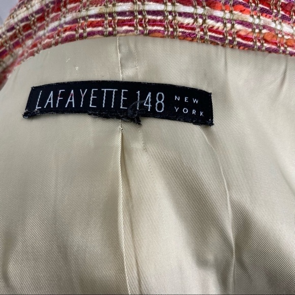 LAFAYETTE 148 Red Tweed Classic Blazer - Picture 4 of 5